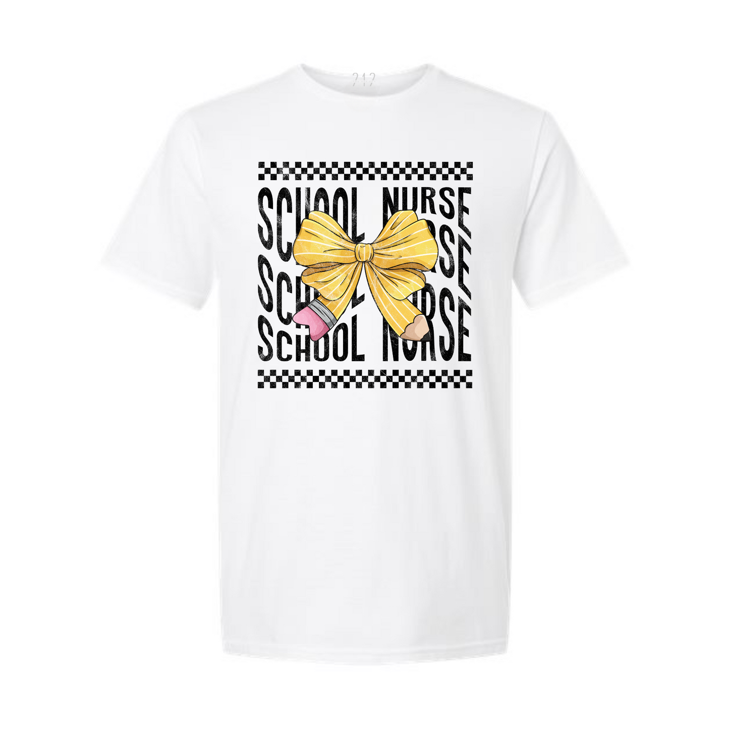 Pencil Bow School Nurse Tee
