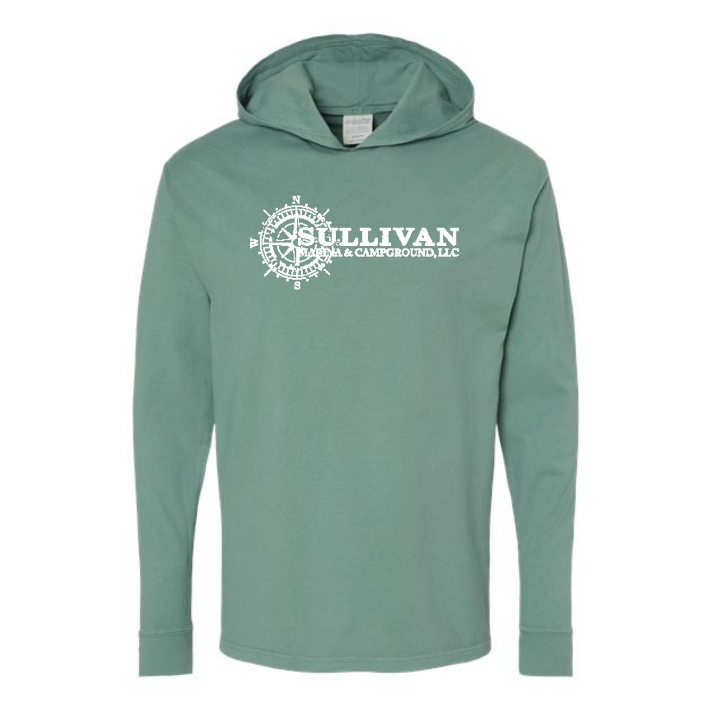 Sullivan Marina & Campground Logo Long Sleeve Hooded Tee