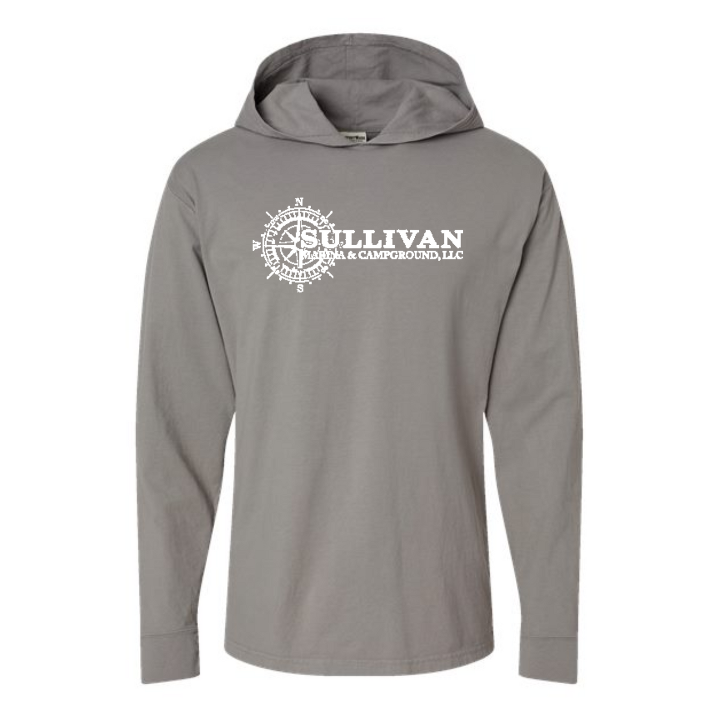 Sullivan Marina & Campground Logo Long Sleeve Hooded Tee