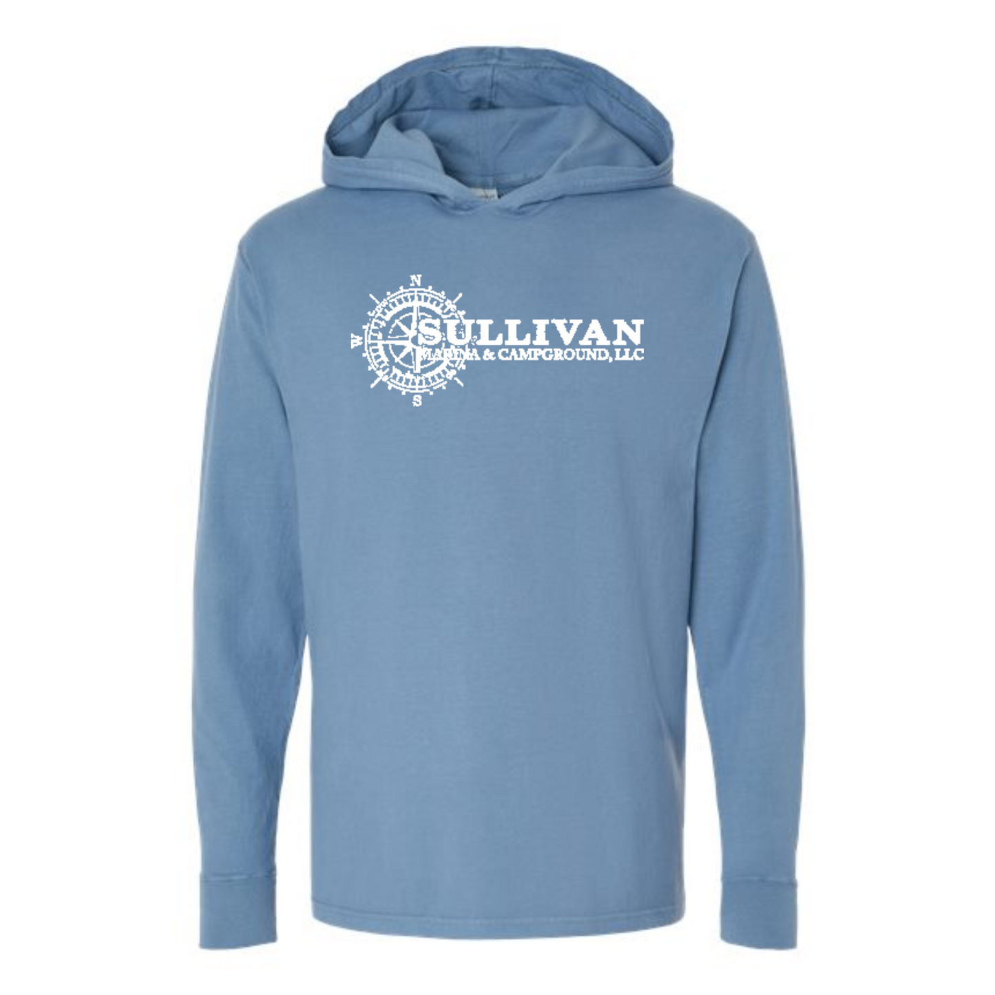 Sullivan Marina & Campground Logo Long Sleeve Hooded Tee