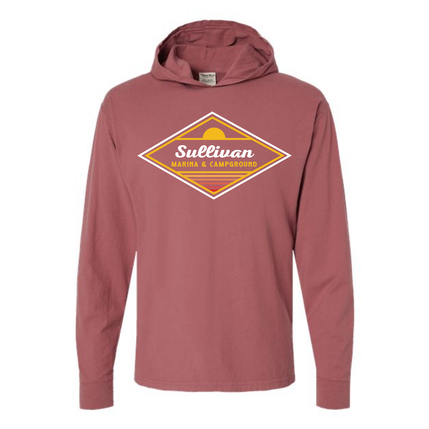 Sullivan Marina & Campground Retro Dimond Long Sleeve Hooded Tee