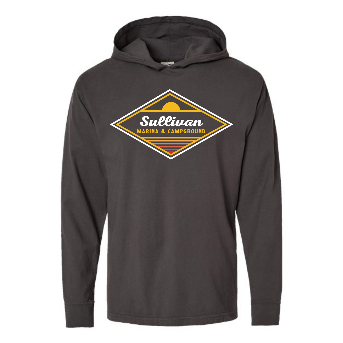 Sullivan Marina & Campground Retro Dimond Long Sleeve Hooded Tee