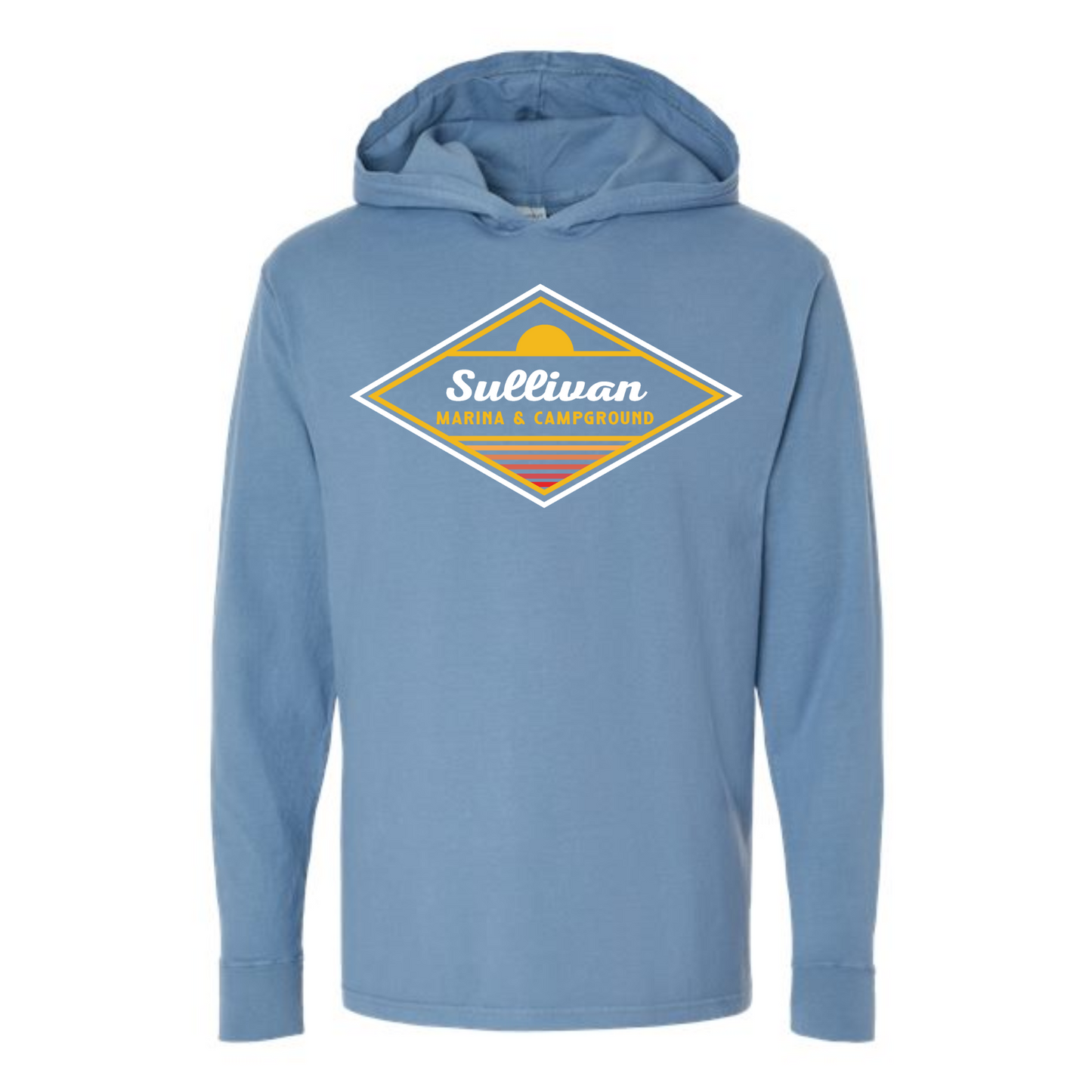 Sullivan Marina & Campground Retro Dimond Long Sleeve Hooded Tee