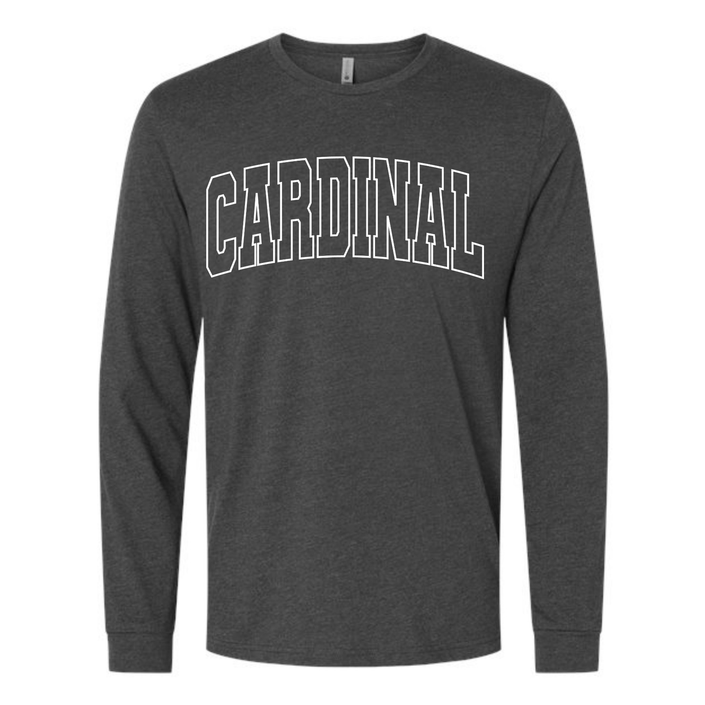 Cardinal Block Arched Outline Long Sleeve Tee
