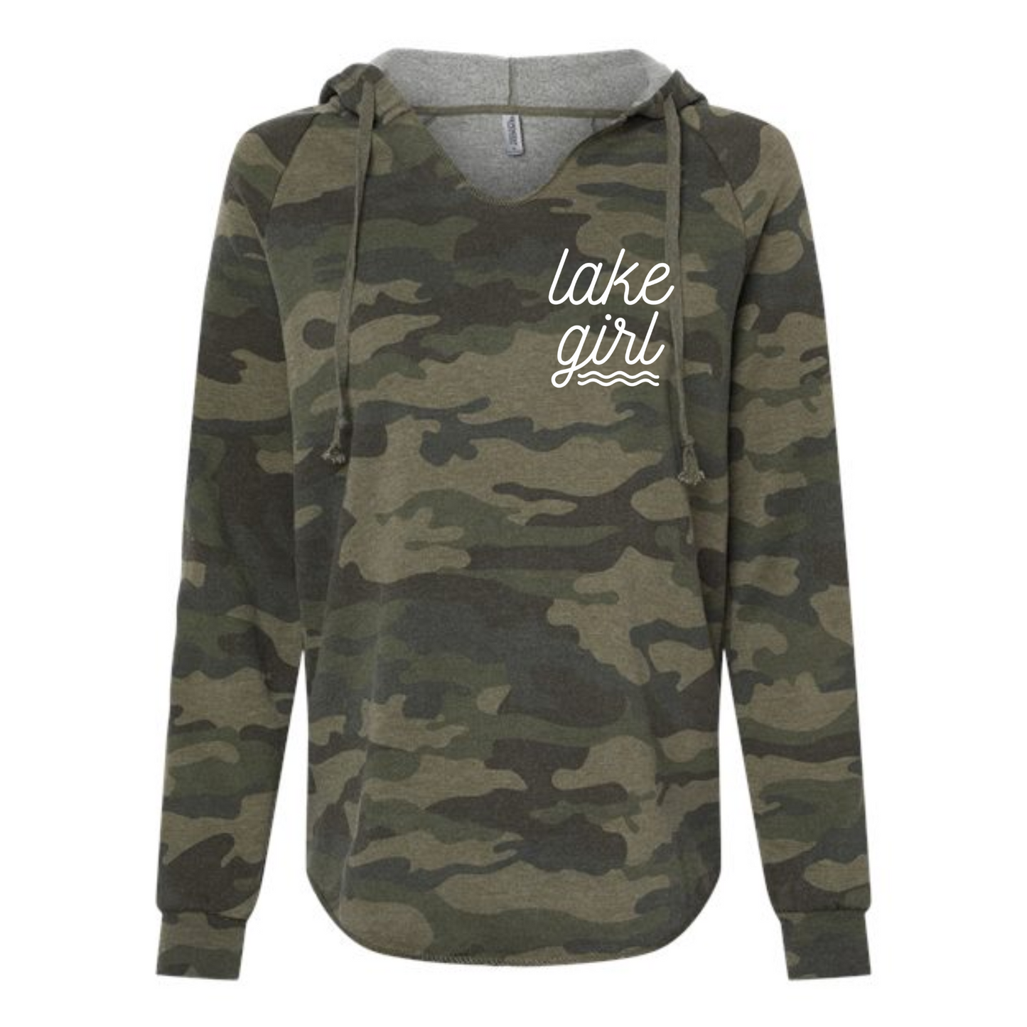 Lake Girl Lightweight Wave Wash Hooded Sweatshirt