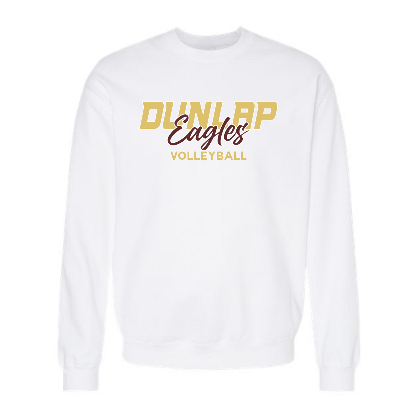 Dunlap Eagles Script Volleyball Crewneck