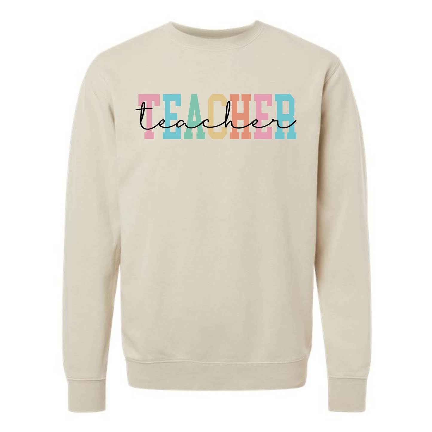 Pastel Teacher Vintage Crewneck