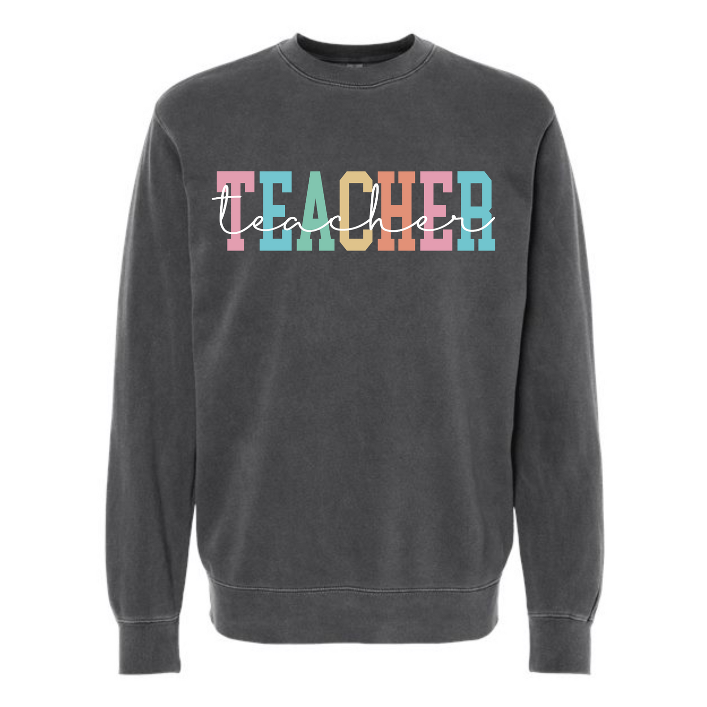 Pastel Teacher Vintage Crewneck