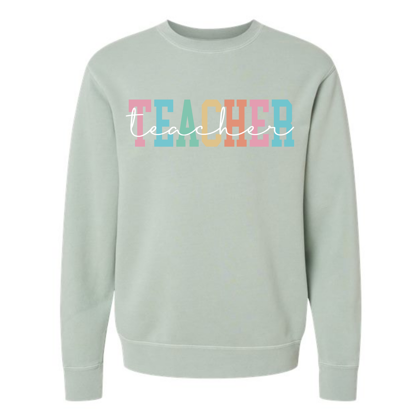 Pastel Teacher Vintage Crewneck