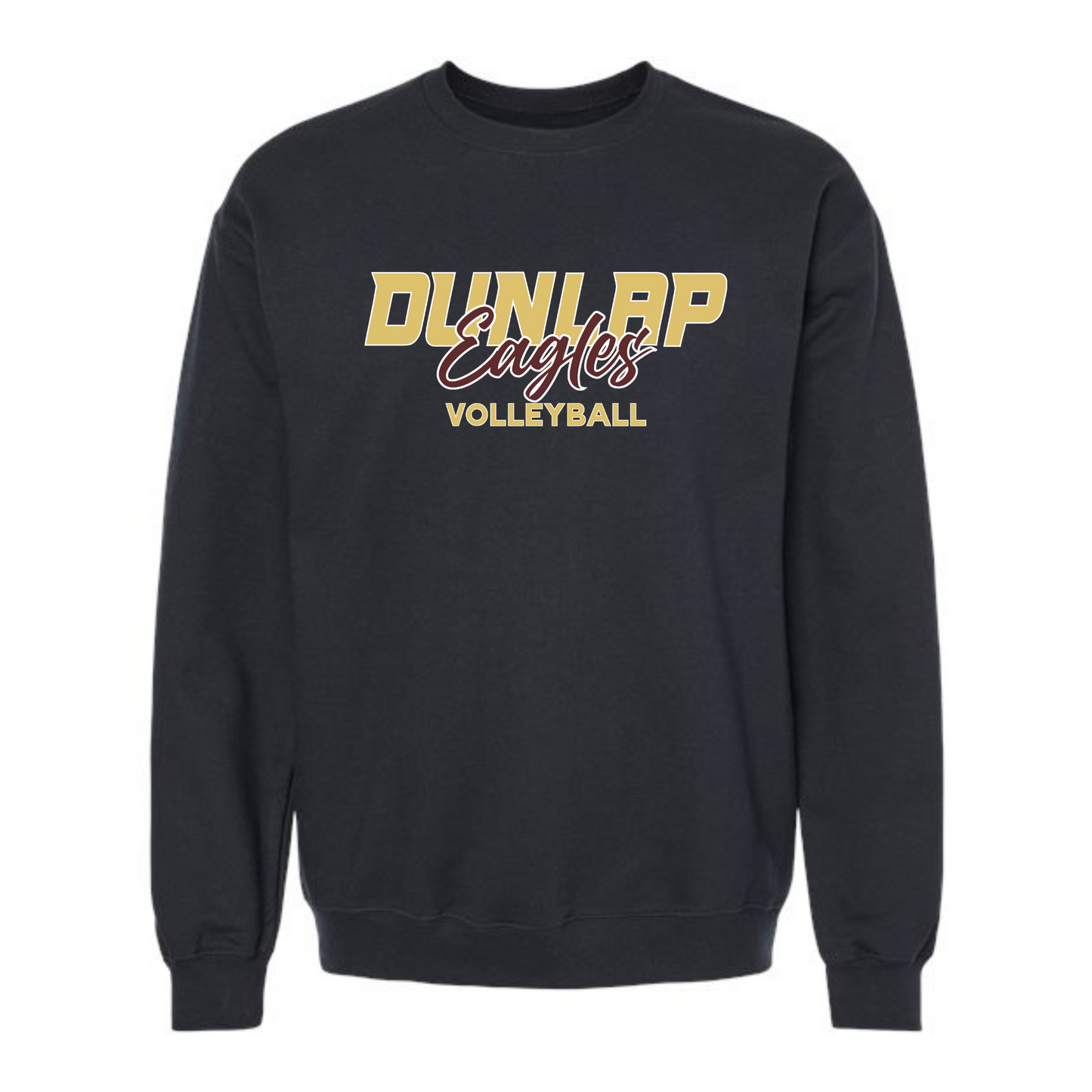 Dunlap Eagles Script Volleyball Crewneck