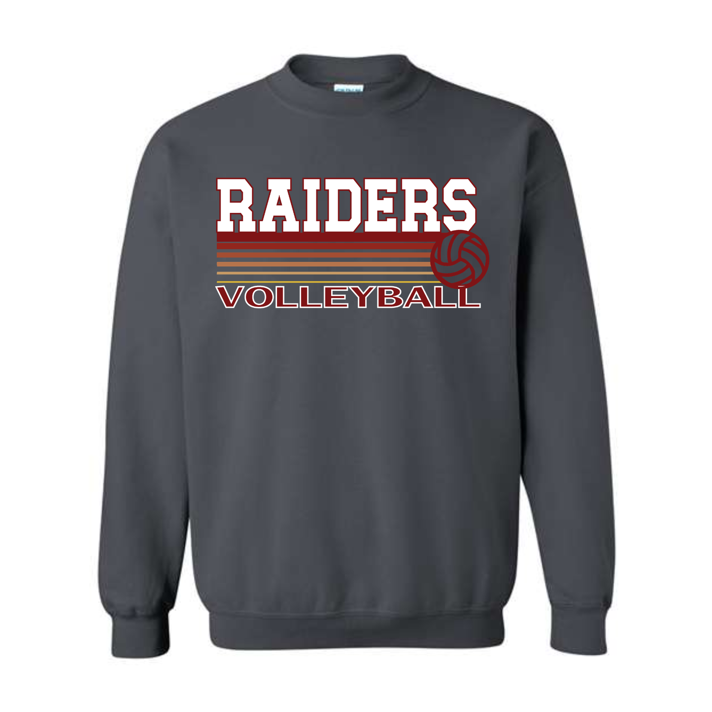 Raider Volleyball Fade Crewneck Sweatshirt