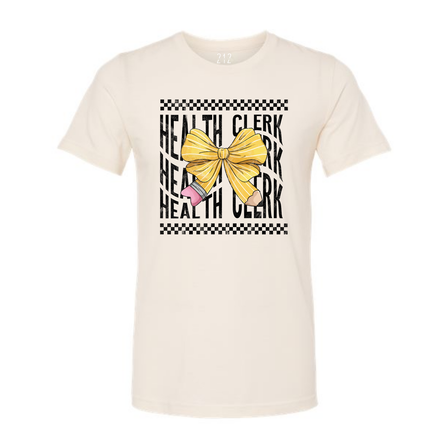 Pencil Bow Health Clerk Tee