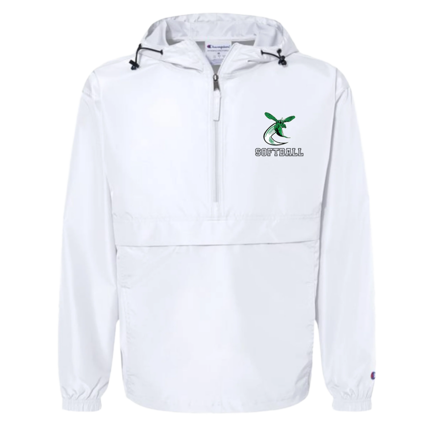 Hornets Softball Champion Hooded Quarter-Zip Windbreaker Jacket