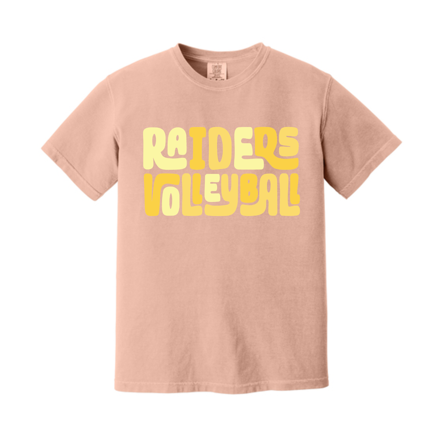 Raider Volleyball Stacked Comfort Colors Tee