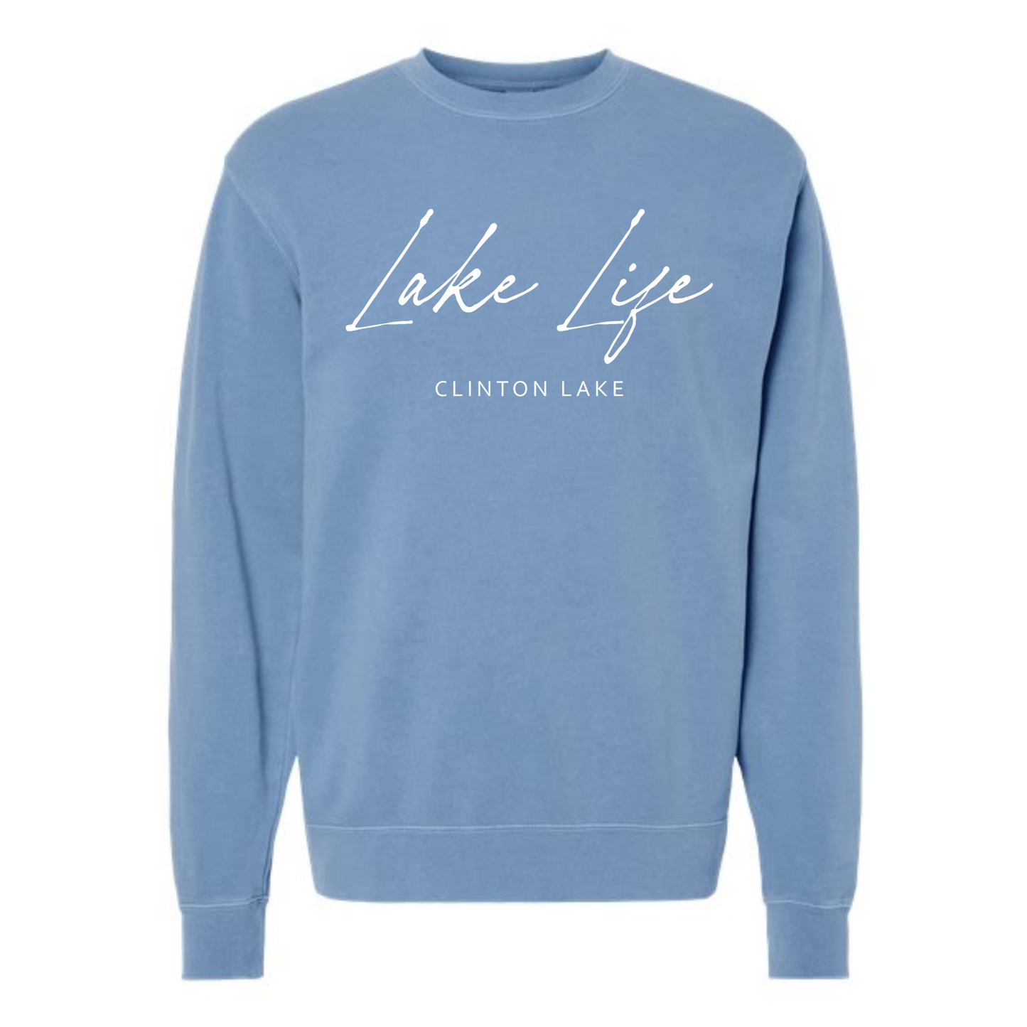 Lake Life Clinton Lake Vintage Crewneck Sweatshirt