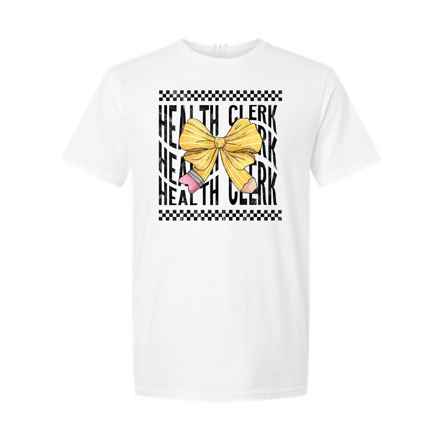 Pencil Bow Health Clerk Tee