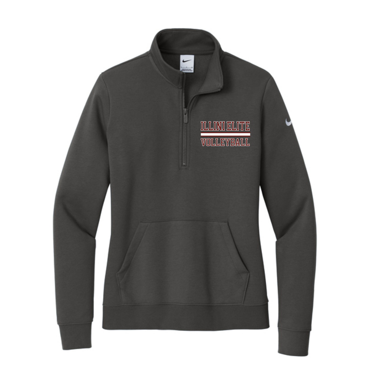 Nike Womens Club Fleece Illini Elite 1/2 Zip