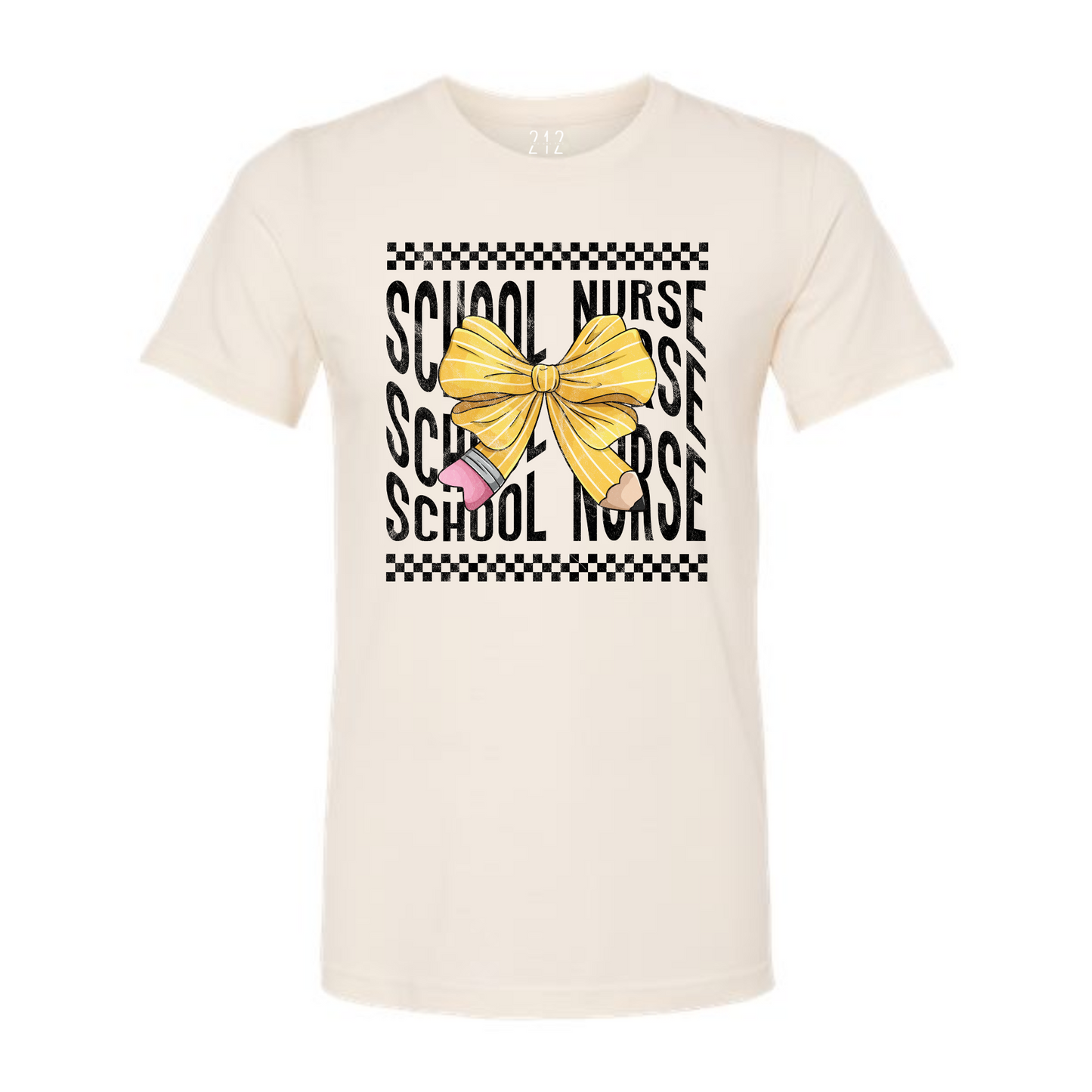Pencil Bow School Nurse Tee