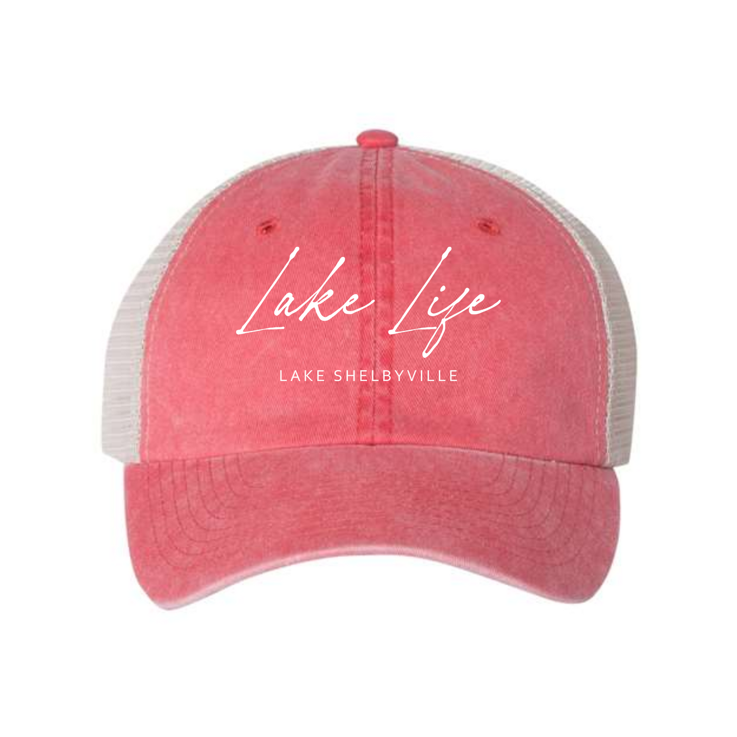 Lake Life Lake Shelbyville Pigment Dyed Trucker Cap