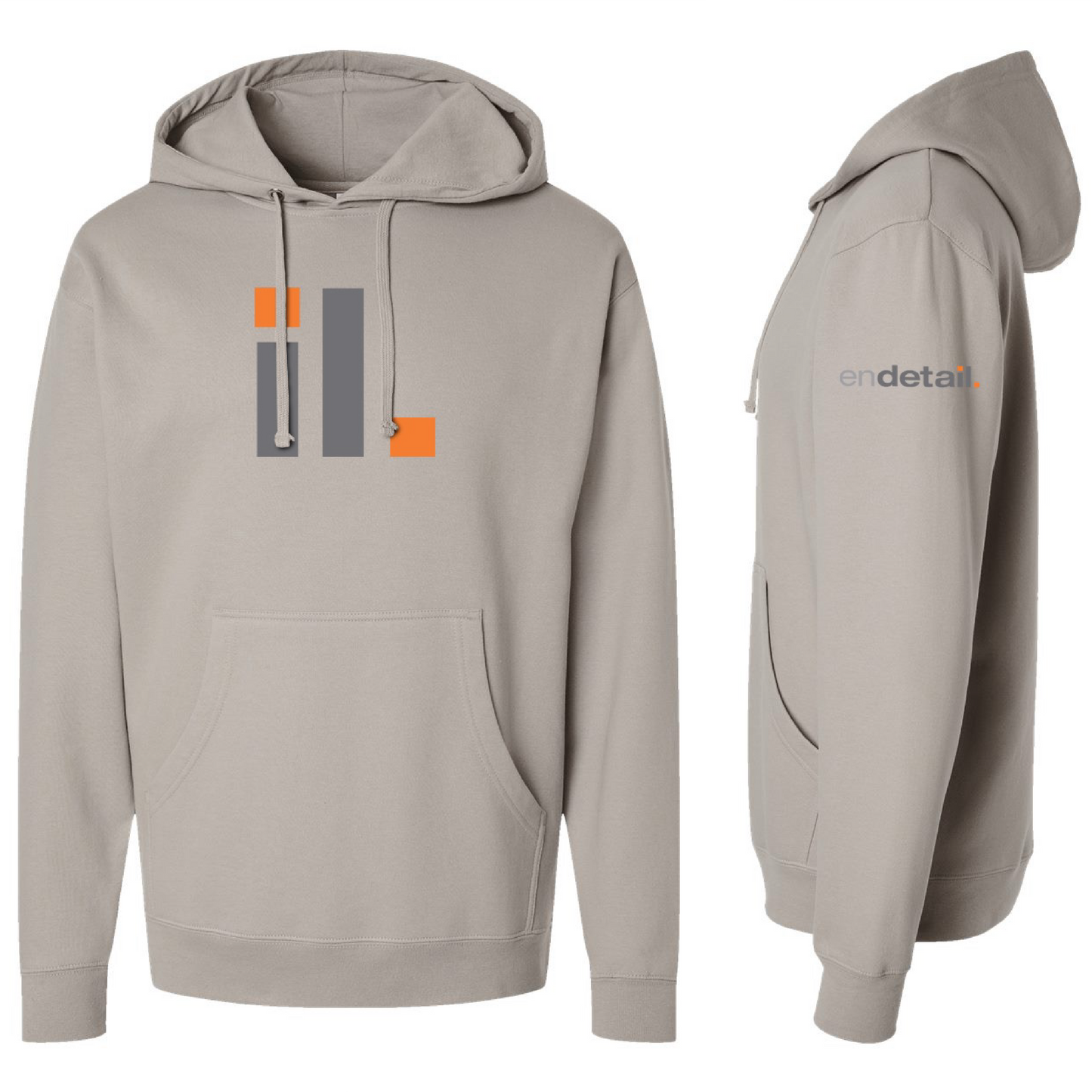 Endetail Hooded Sweatshirt - Cement