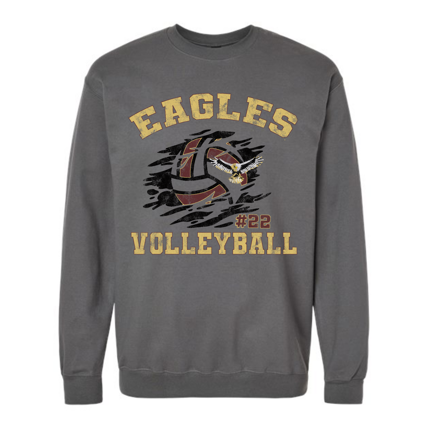 Personalized Dunlap Eagles Volleyball Crewneck