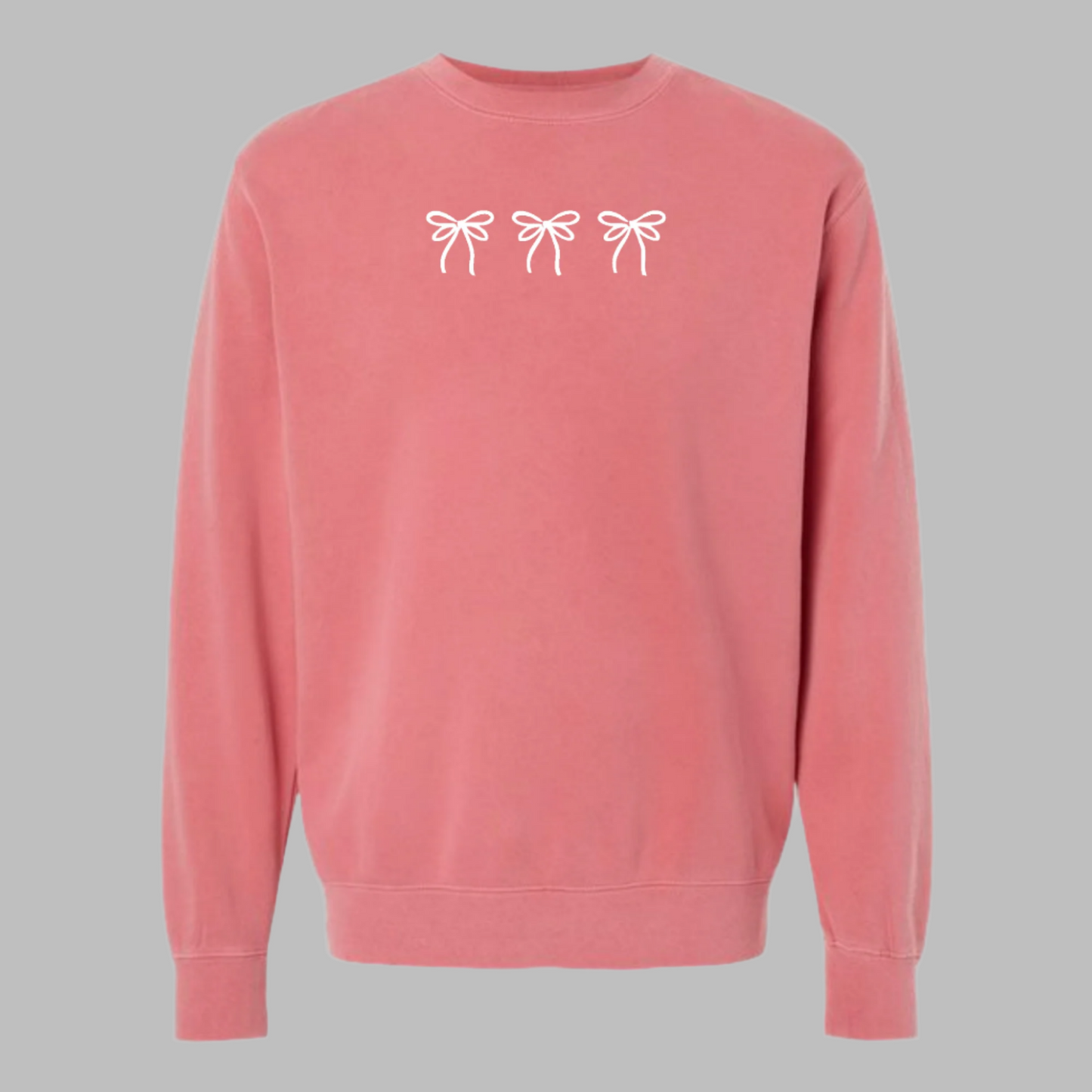 Triple Bow Crewneck Sweatshirt
