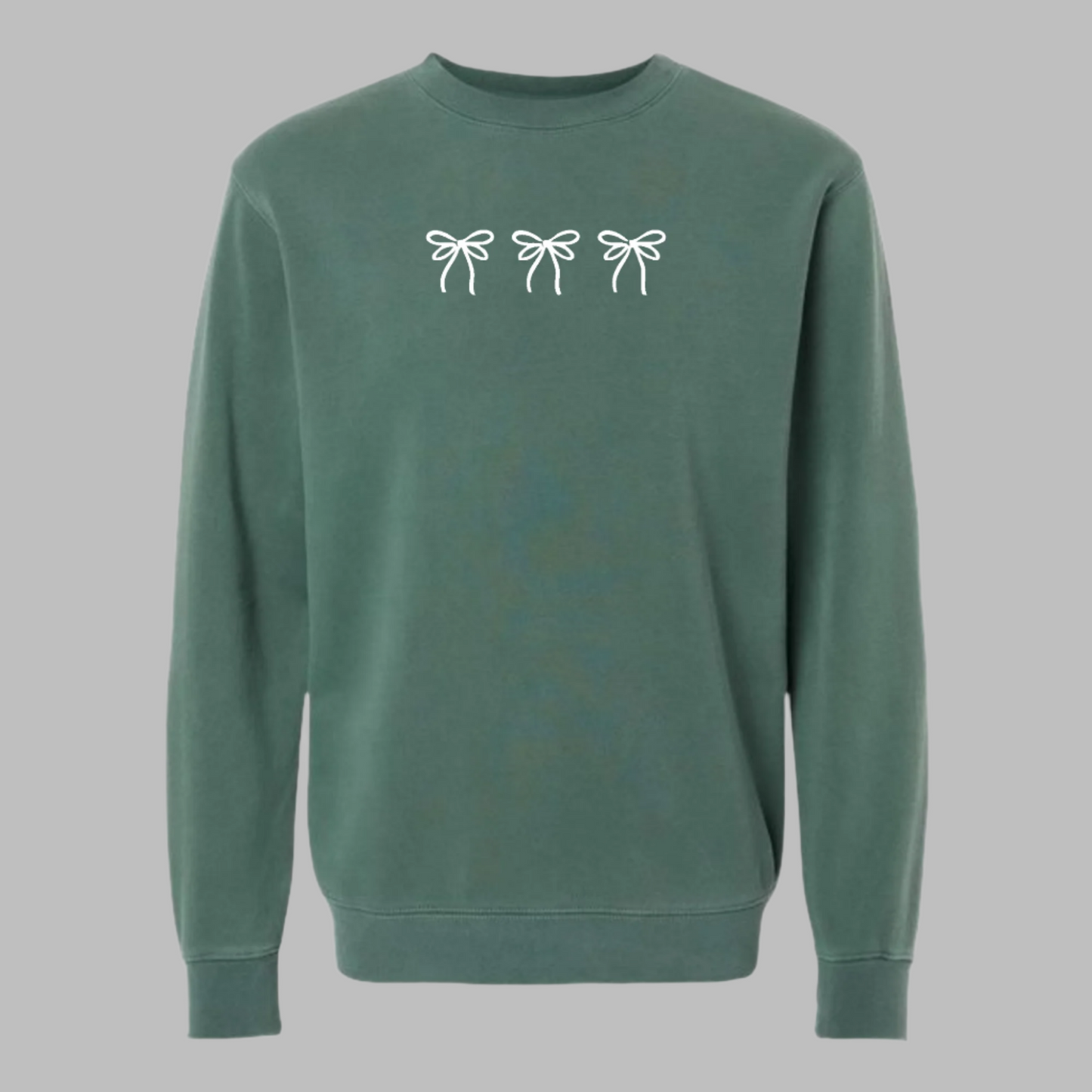 Triple Bow Crewneck Sweatshirt