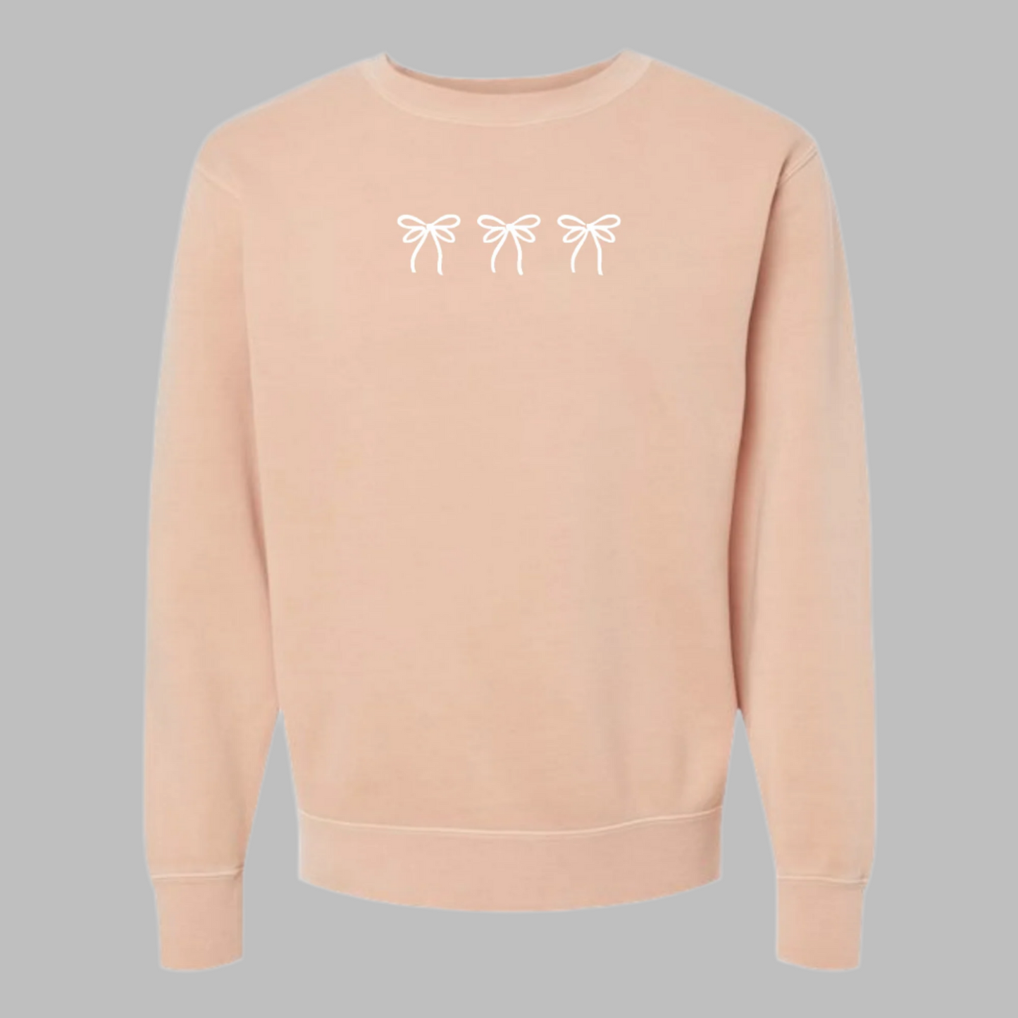Triple Bow Crewneck Sweatshirt