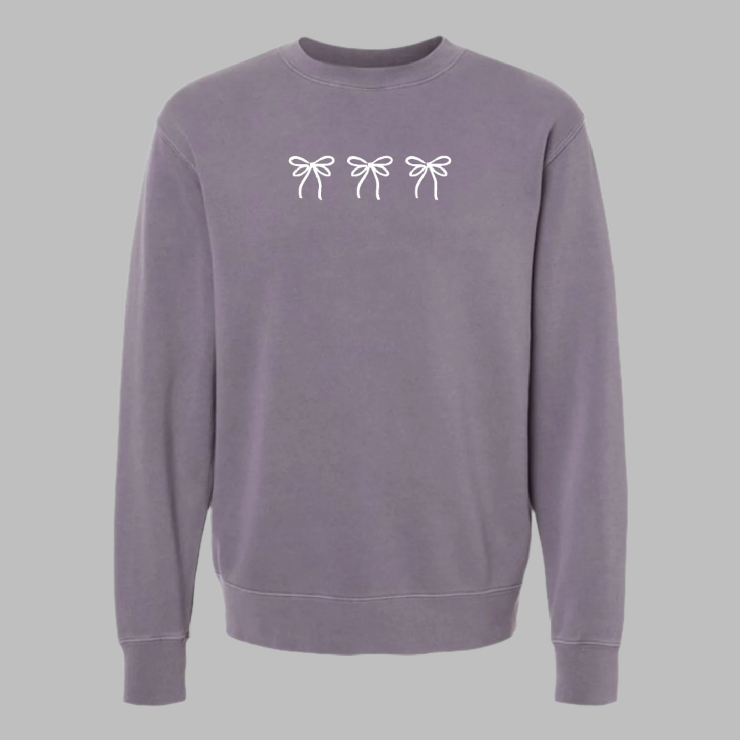 Triple Bow Crewneck Sweatshirt