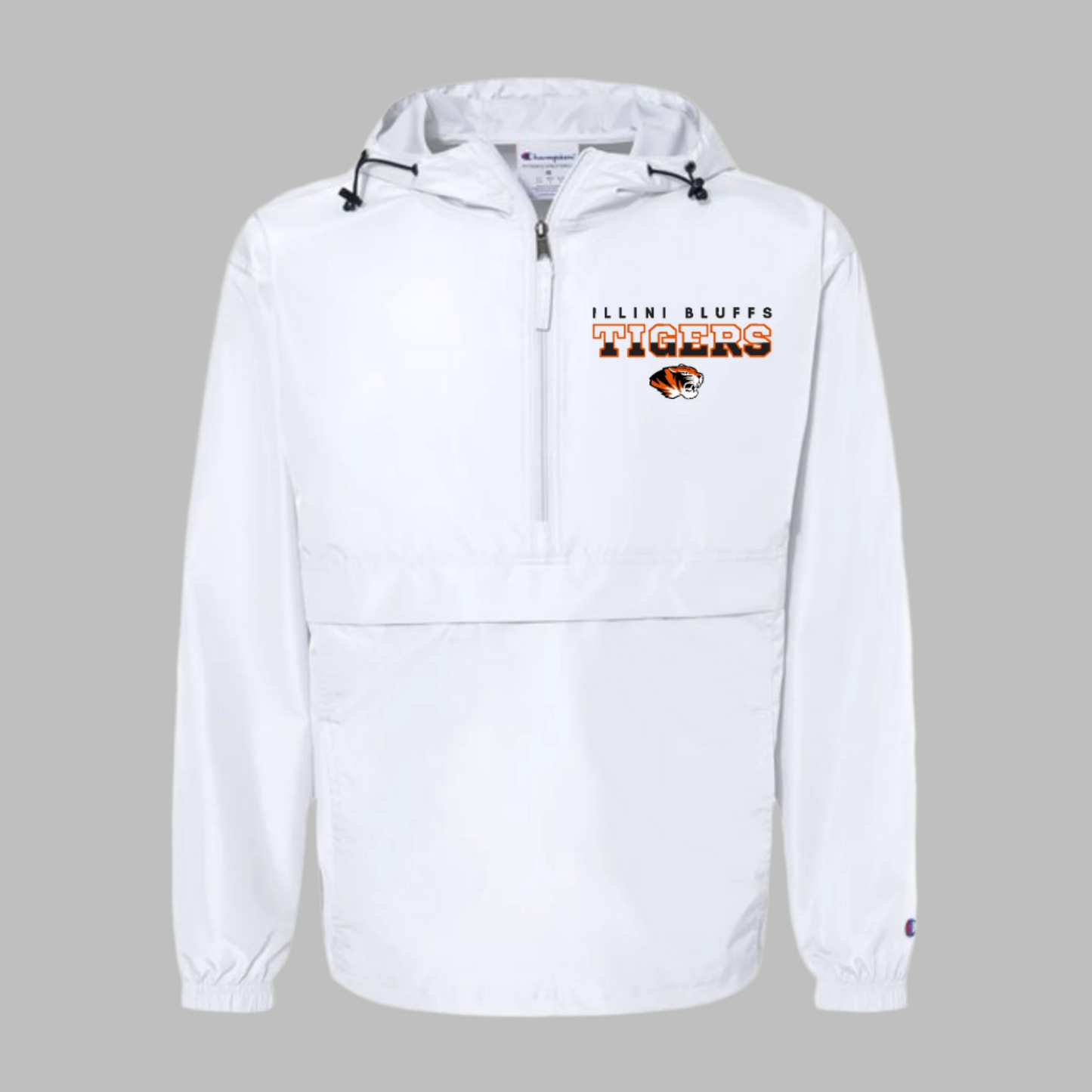 Champion Hooded Quarter-Zip Windbreaker Jacket