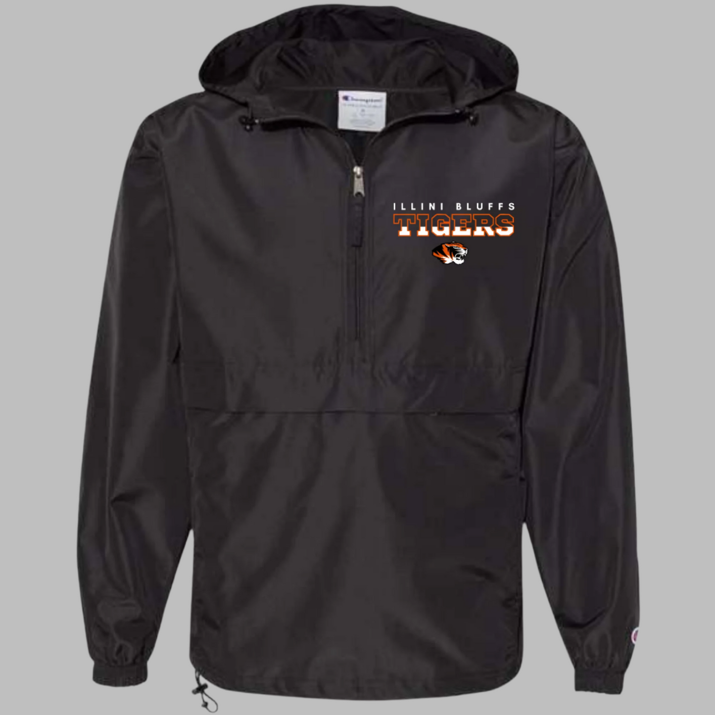 Champion Hooded Quarter-Zip Windbreaker Jacket