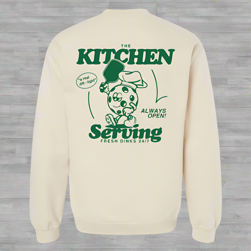 Pickleball Crewneck Sweatshirt Front/Back