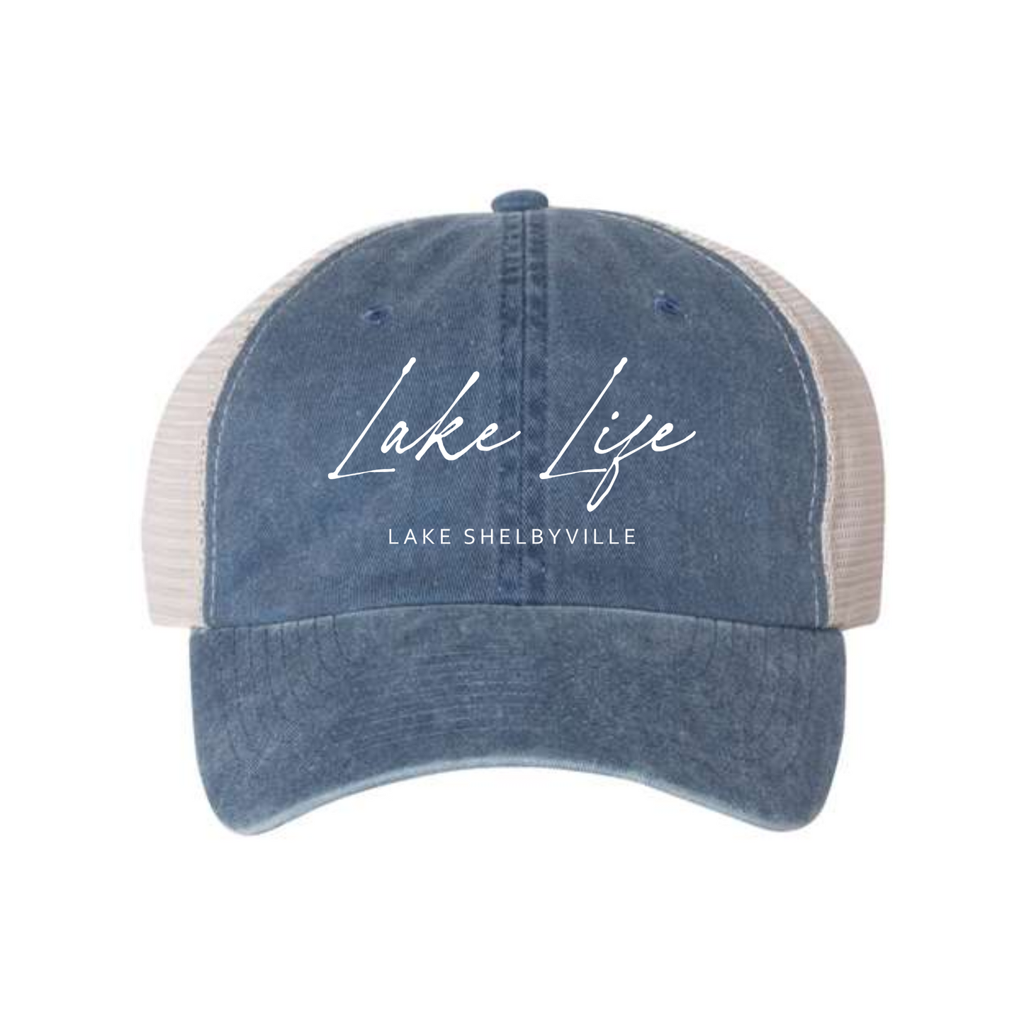 Lake Life Lake Shelbyville Pigment Dyed Trucker Cap