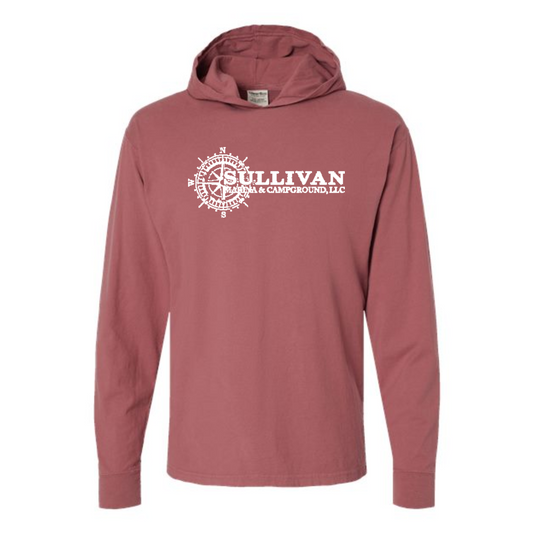 Sullivan Marina & Campground Logo Long Sleeve Hooded Tee