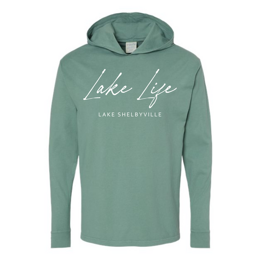 Lake Life Lake Shelbyville Long Sleeve Hooded Tee