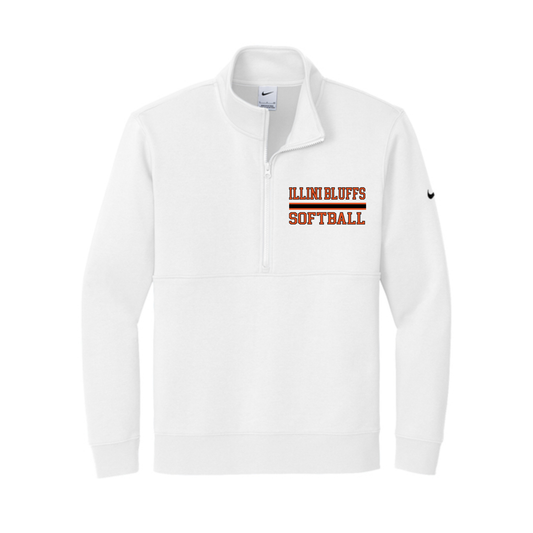 Illini Bluffs Softball Women's Nike Club Fleece Sleeve Swoosh 1/2 Zip