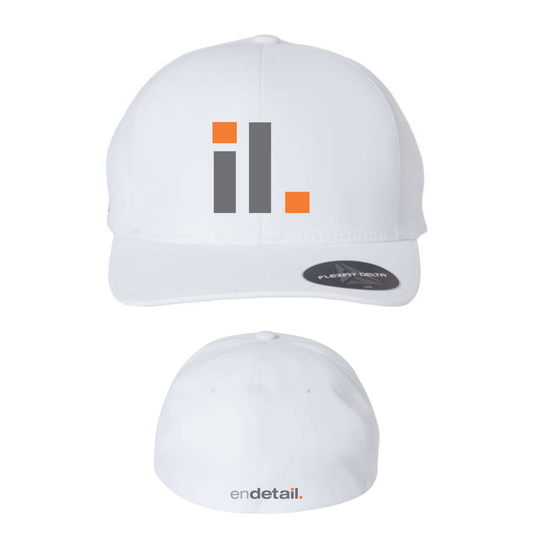 Flexfit Delta Seamless Embroidered White Cap