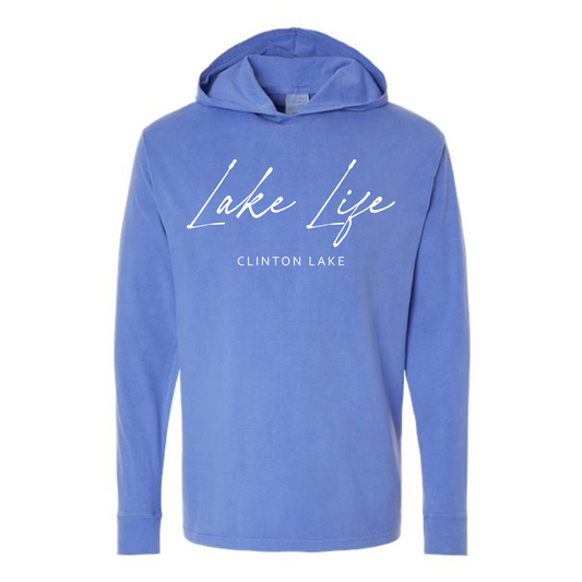 Lake Life Clinton Lake Long Sleeve Hooded Tee