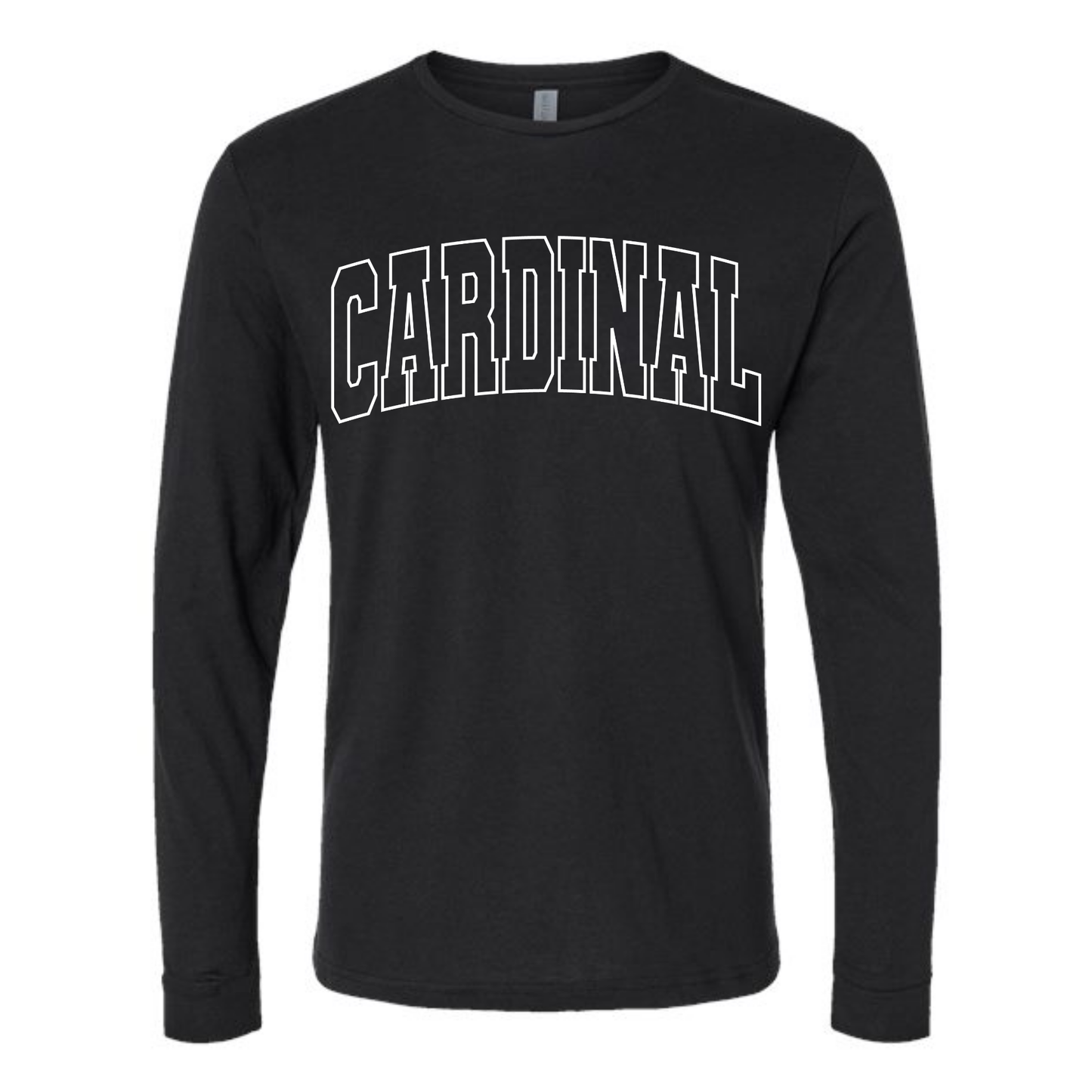 Cardinal Block Arched Outline Long Sleeve Tee