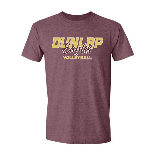 Dunlap Eagles Script Volleyball Tee