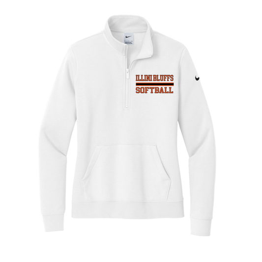 Illini Bluffs Softball Nike Club Fleece Sleeve Swoosh 1/2 Zip