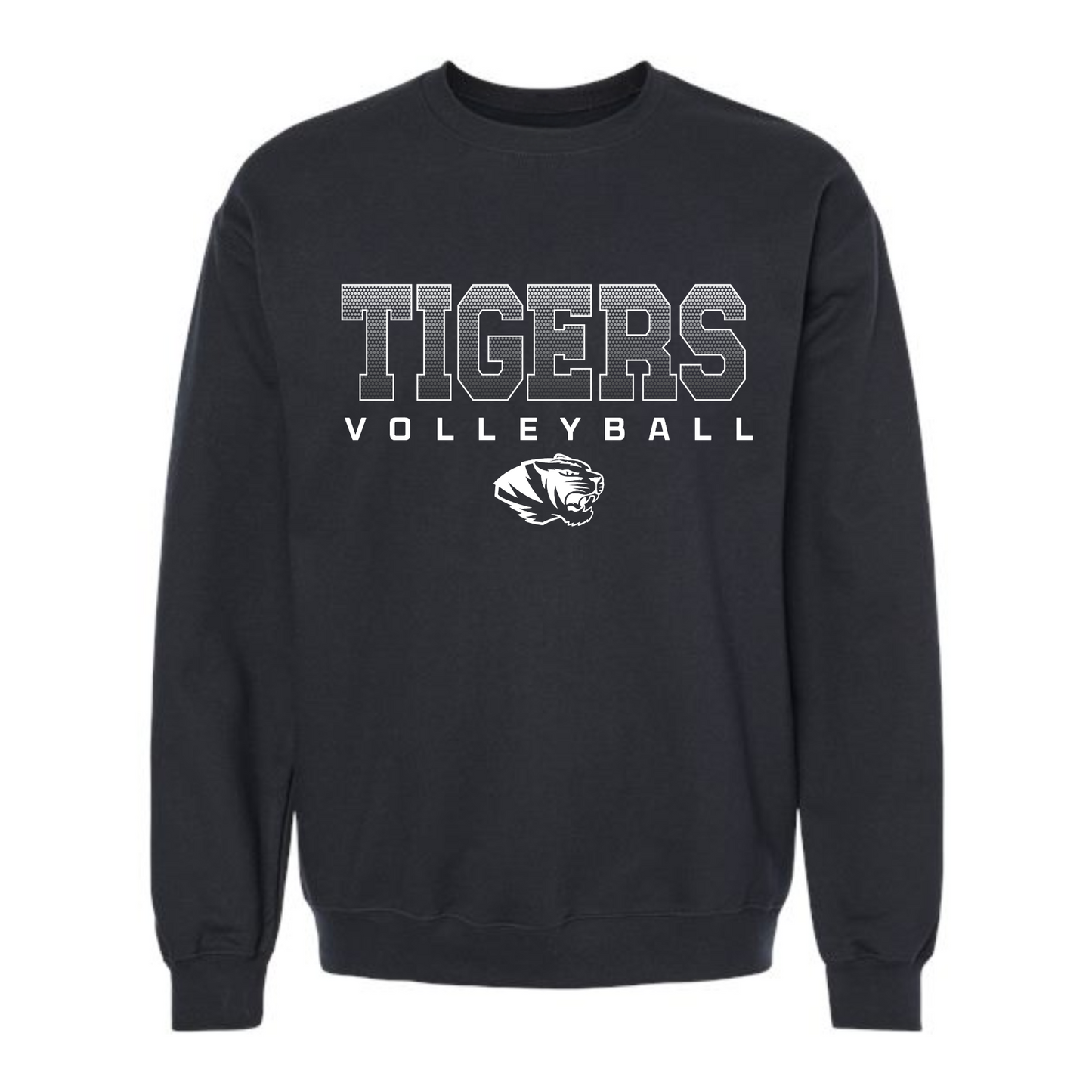 Tigers Volleyball Fade Crewneck