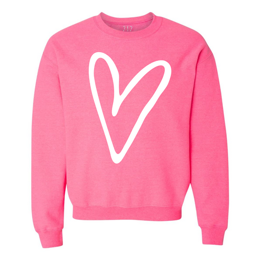 Kids Lipstick Heart Crewneck