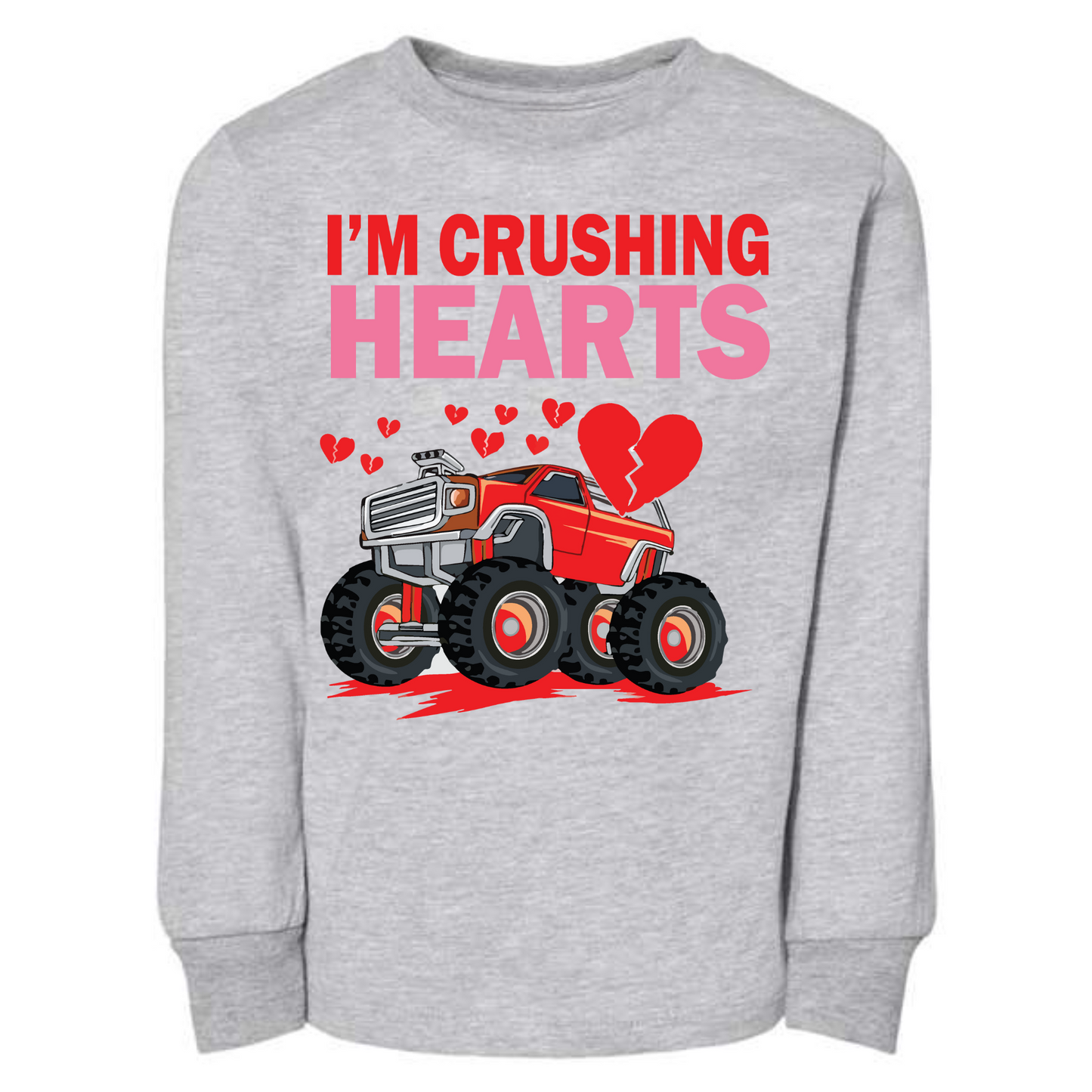 Toddler Crushing Hearts Long Sleeve Tee