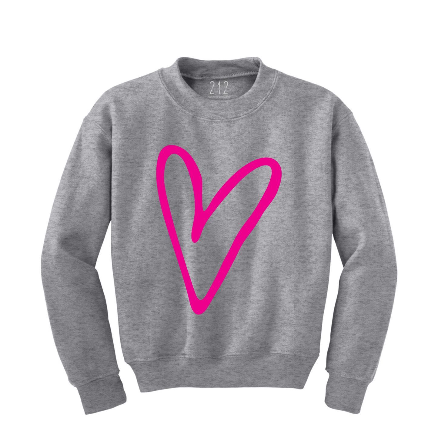 Kids Lipstick Heart Crewneck