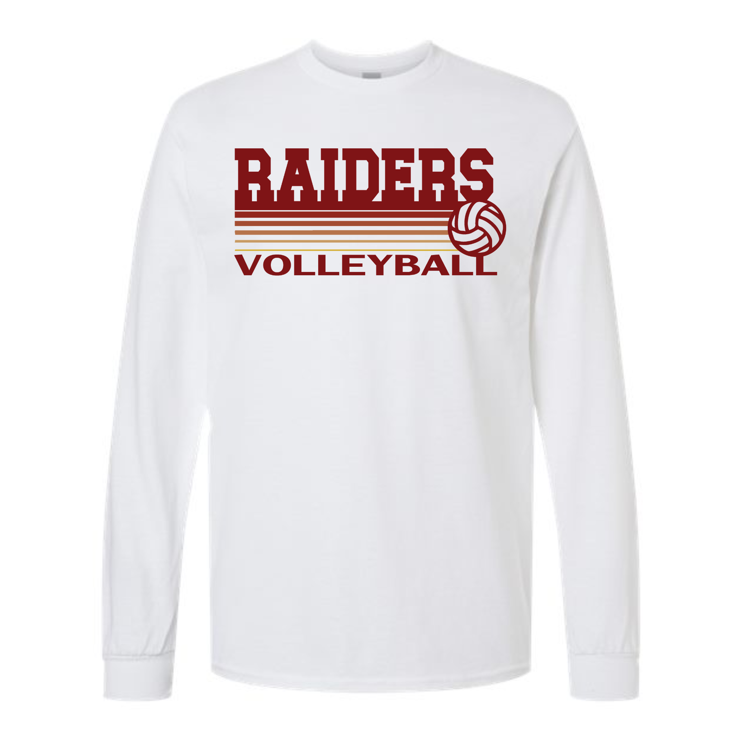Raider Volleyball Fade Long Sleeve Tee