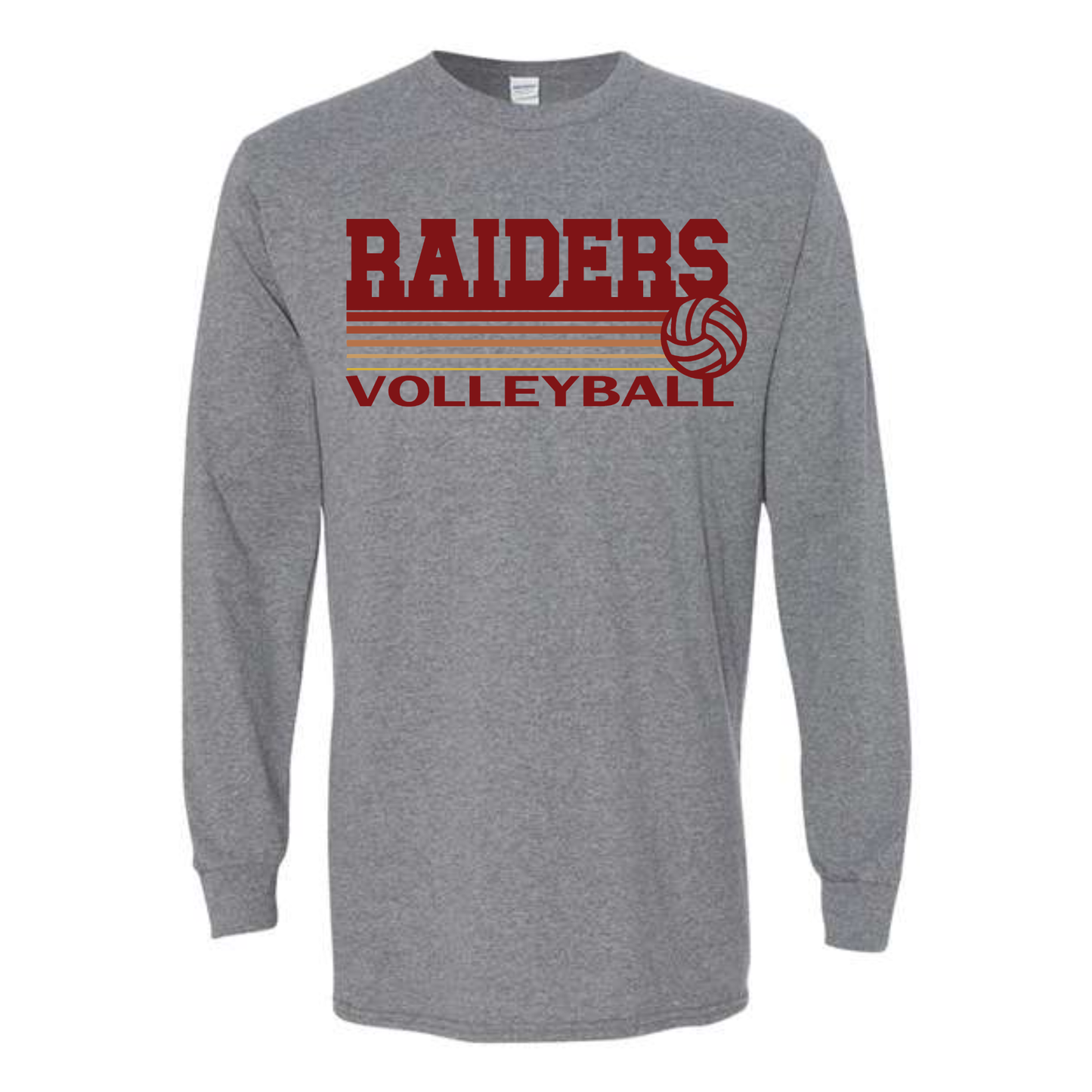 Raider Volleyball Fade Long Sleeve Tee