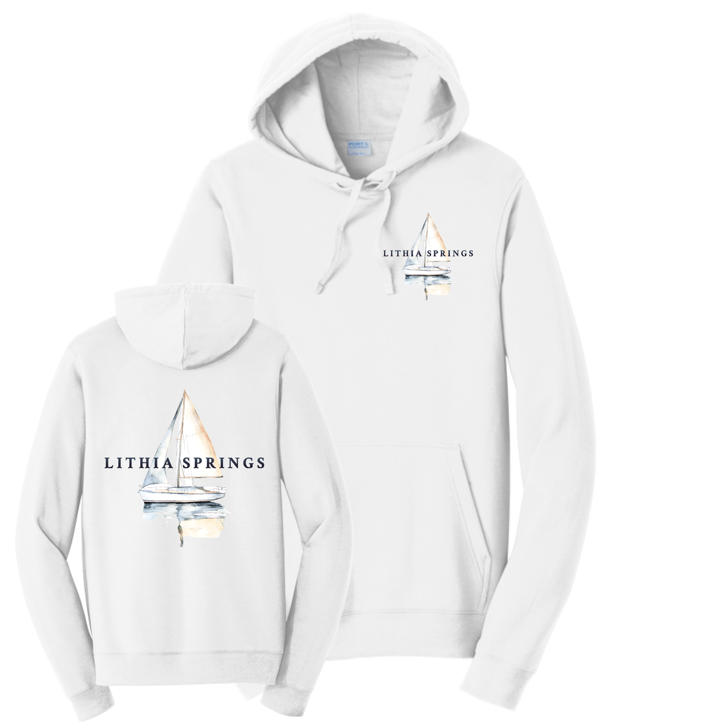 Lithia Springs Hooded Sweatshirt Front/Back