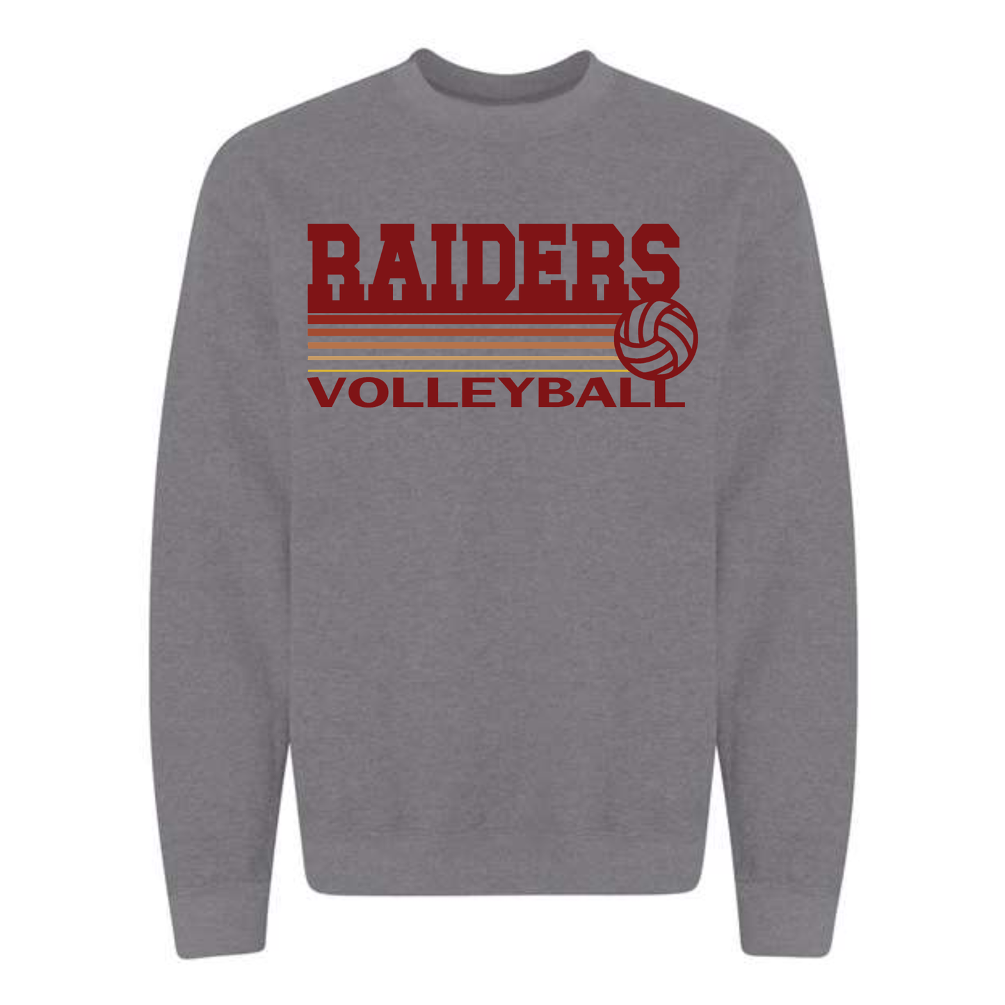 Raider Volleyball Fade Crewneck Sweatshirt