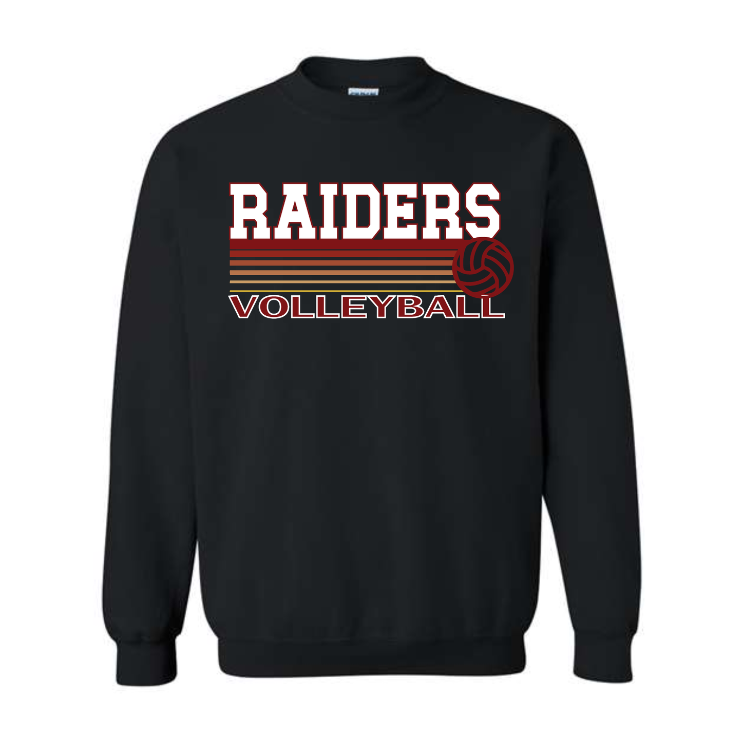 Raider Volleyball Fade Crewneck Sweatshirt